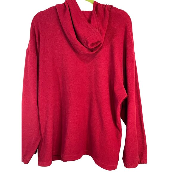 my town red hooded sweatshirt front pocket elastic sleeve bottoms brian READ - Picture 2 of 8